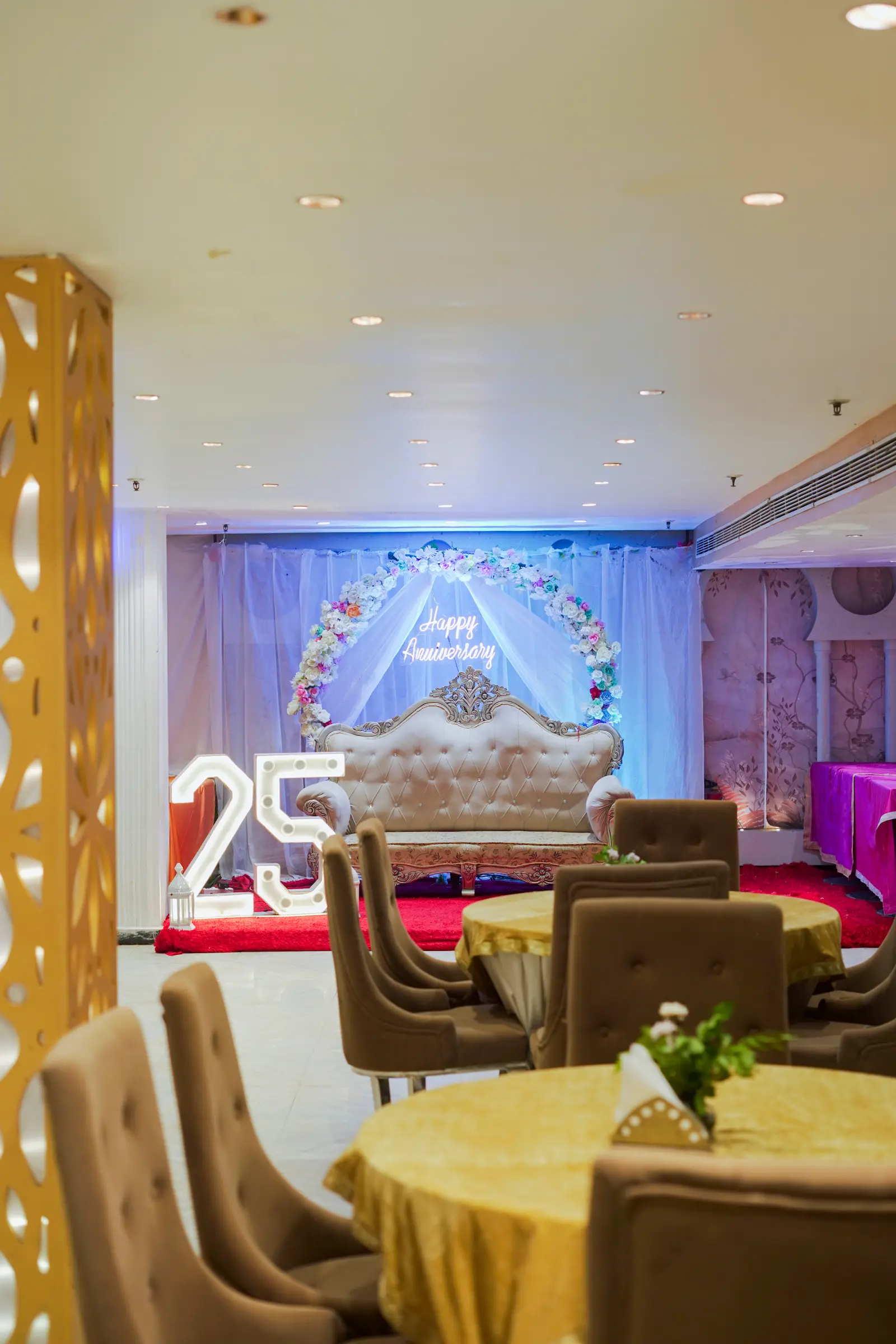 Amara Hotel banquet hall interior in Greater Kailash Delhi for events